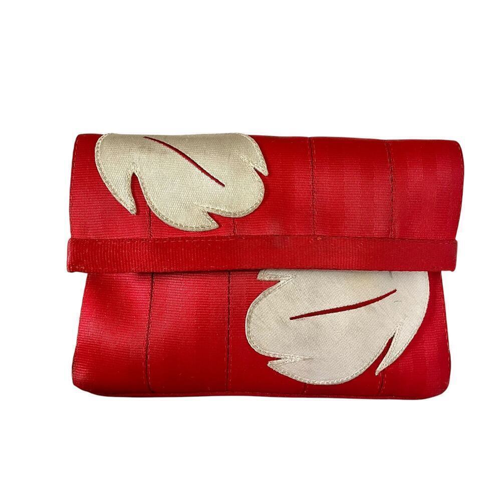 Harveys x Disney Lilo Leaves Red Seatbelt Mini Foldover Clutch Crossbody Handbag